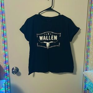 SHEIN medium black and white Morgan Wallen T- shirt